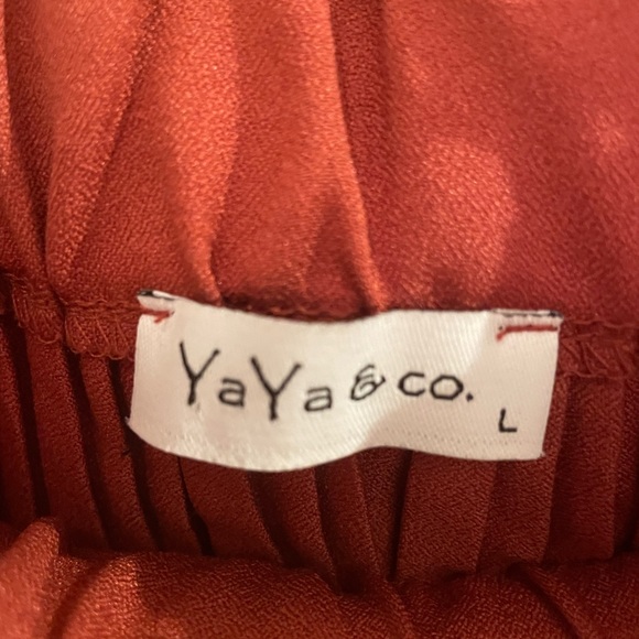 Flirty copper pleated skirt - Yaya & Co - Picture 2 of 2